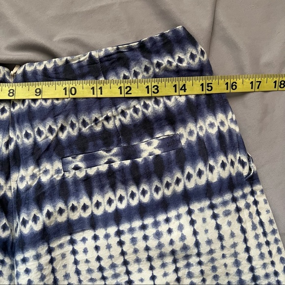Anthropologie Corey Lynn Calter Nalu High Waist Wide Leg Cropped Pant 6 Blue - Picture 9 of 13